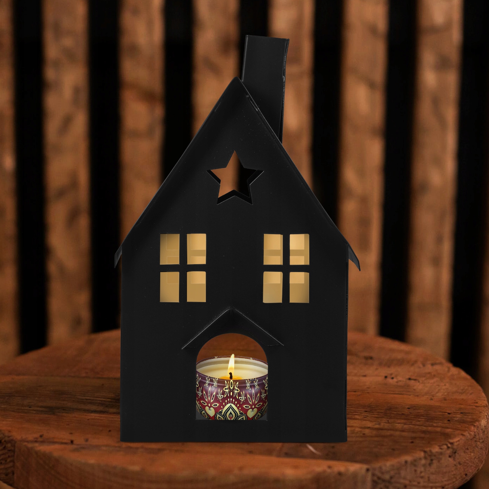 Wystrój sypialni Żelazny pojemnik na tealighty Prosty Marka bez marki