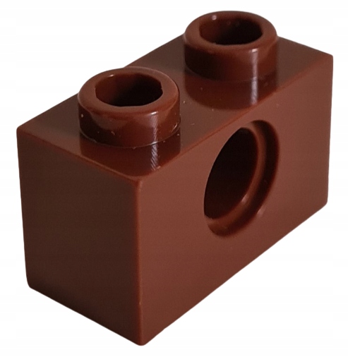 

Lego 4211252 3700 1x2 Technic Klocek Otwór R.Brown