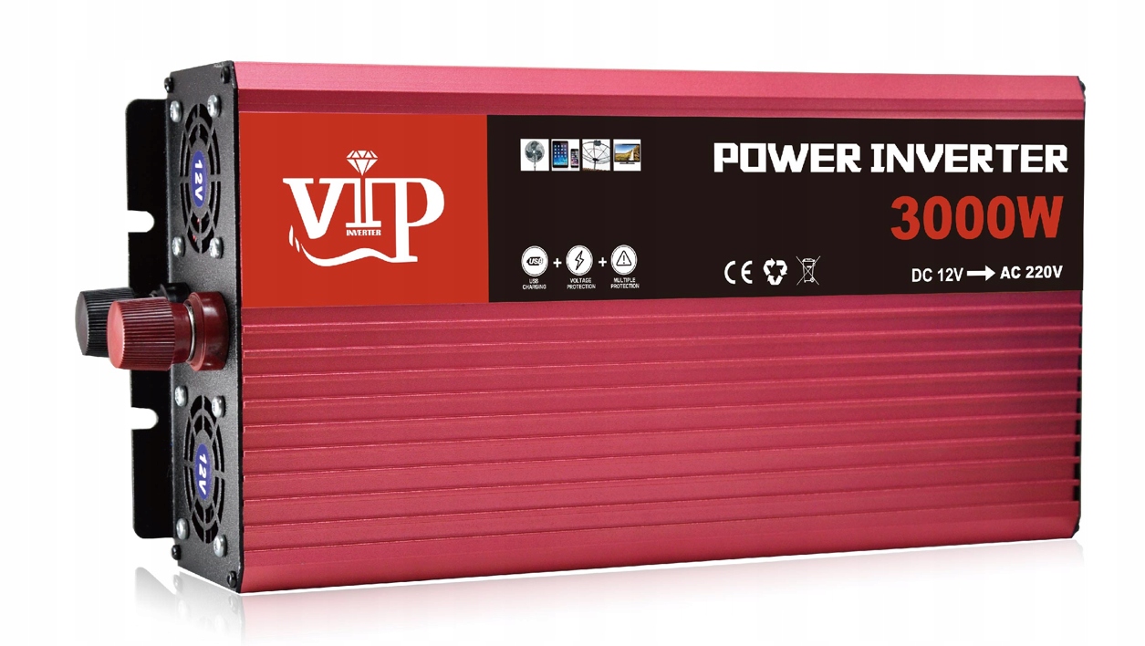

Przetwornica samochodowa 12V 230V 3000W Ips Usb
