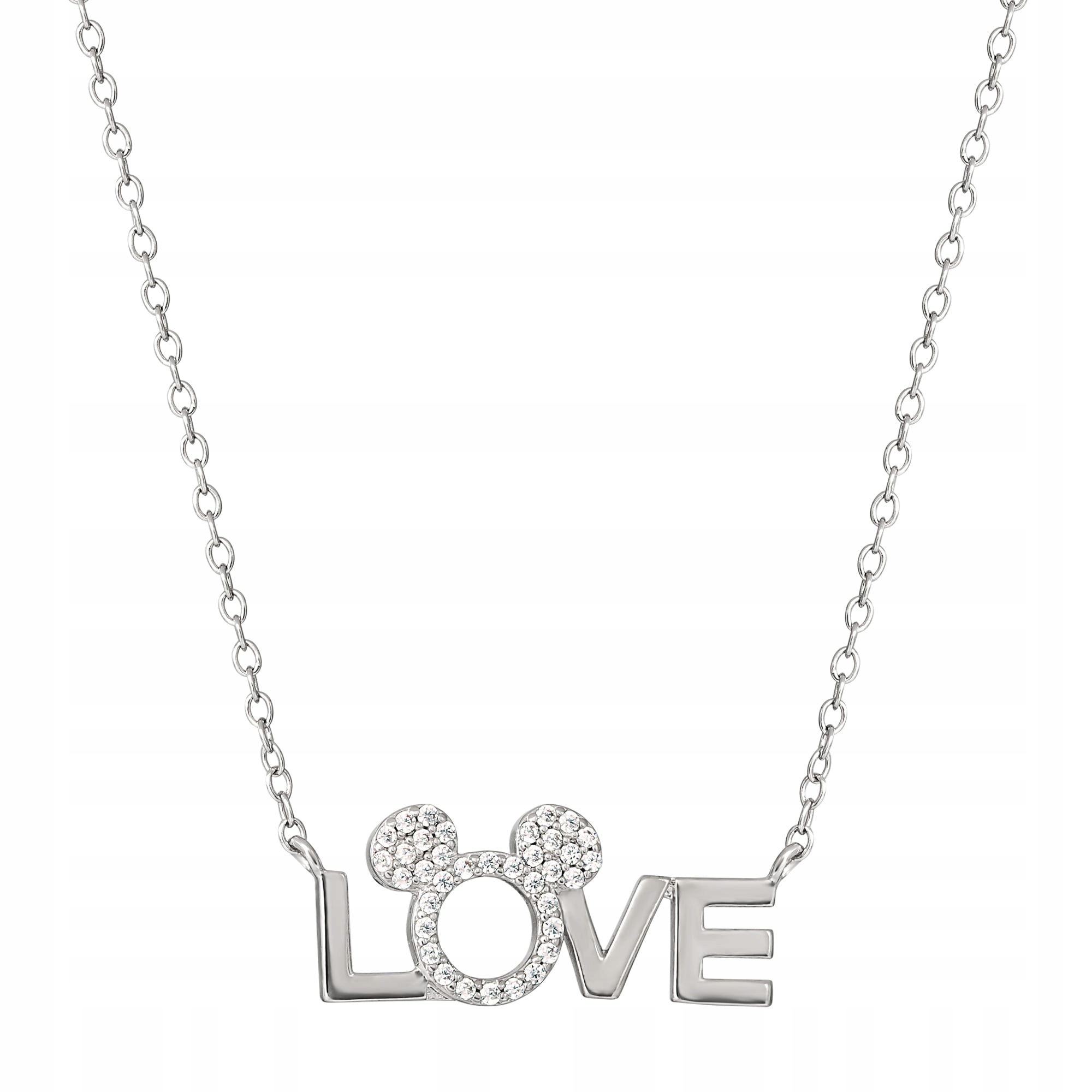 Minnie – Love – náhrdelník z mosazi pokoveného stříbrem