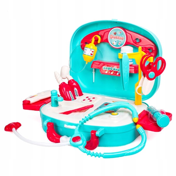DUŻY ZESTAW LEKARSKI MAŁY LEKARZ DOKTOR W WALIZCE Wiek dziecka 3 lata +