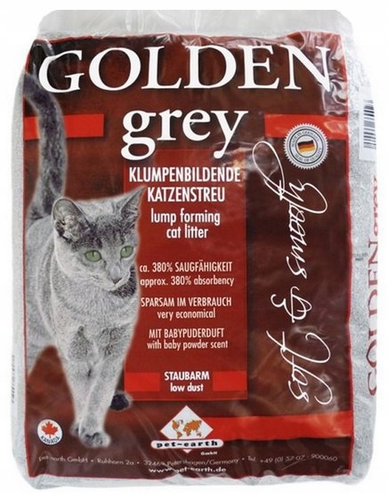 Golden Grey bentonitové stelivo pro kočky 7 kg