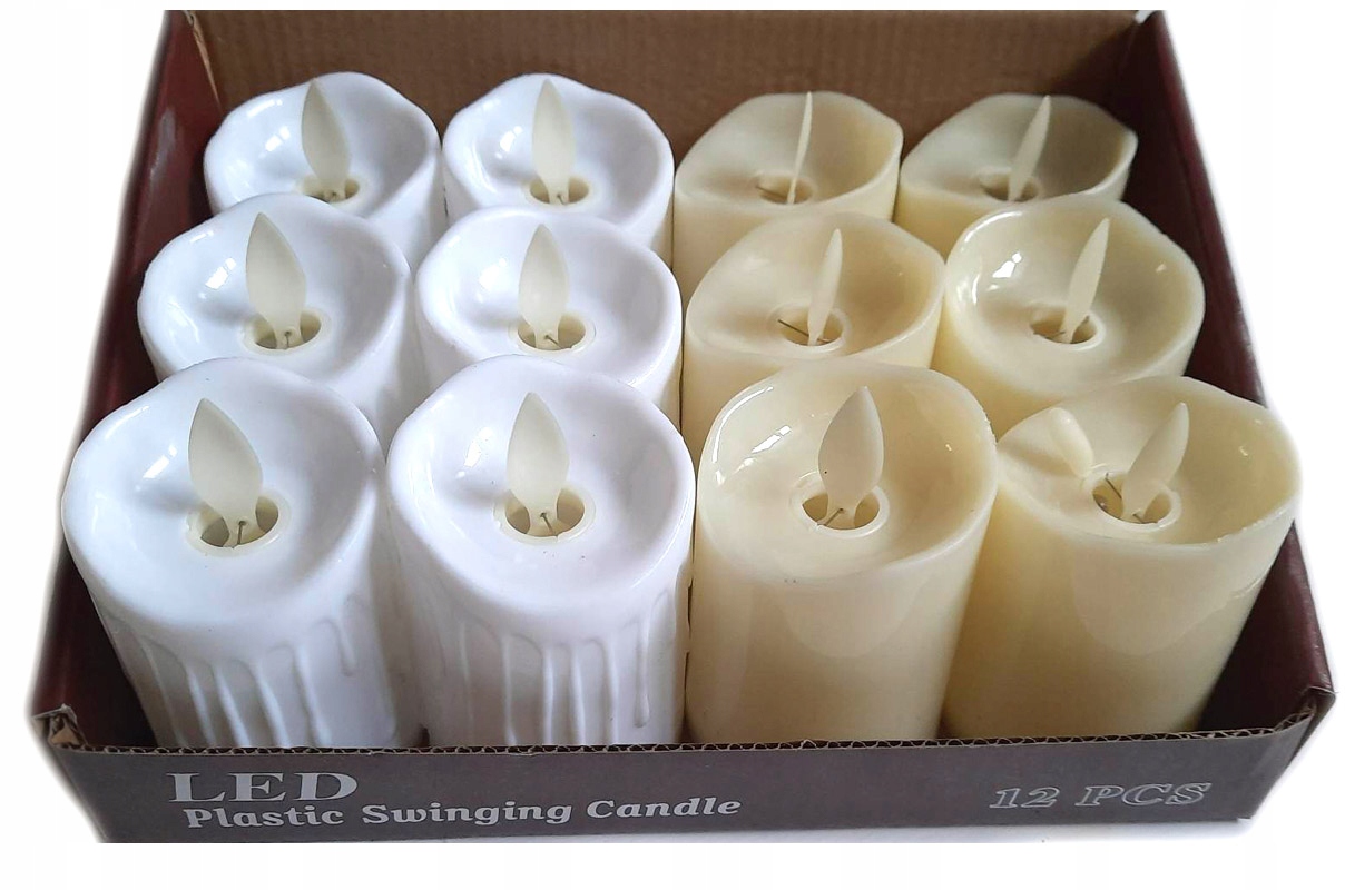 

Świeczki Led lampki wkład ruchomy płomień 12 szt