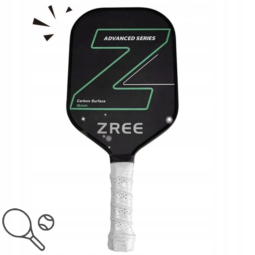 Rakieta Pickleball T700 Z Włókna Węglowego 16 MM Lekka 224G Kontrola I Spin