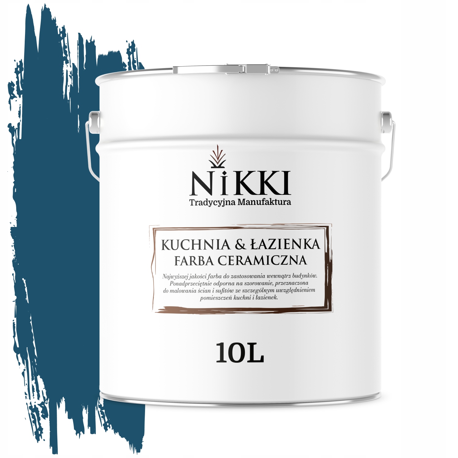 Keramická Farba Kuchyňa Kúpeľňa Modrá H0508 Hlboká Matná 10 L Nástenná