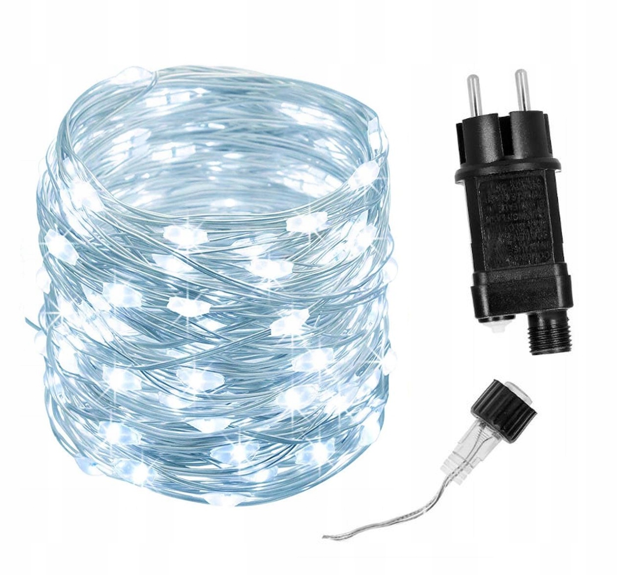 

Lampki Choinkowe Drucik 300LED Białe Zimne 30m