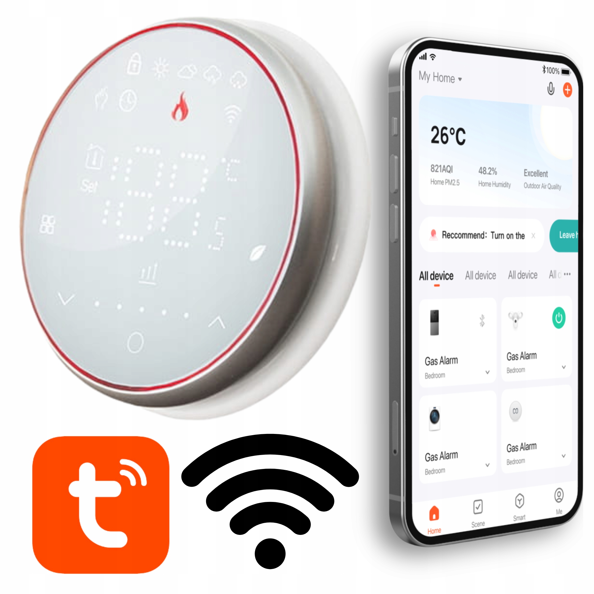 Elektronický Wifi Pokojový Termostat 5A Pro Kamna Tuya