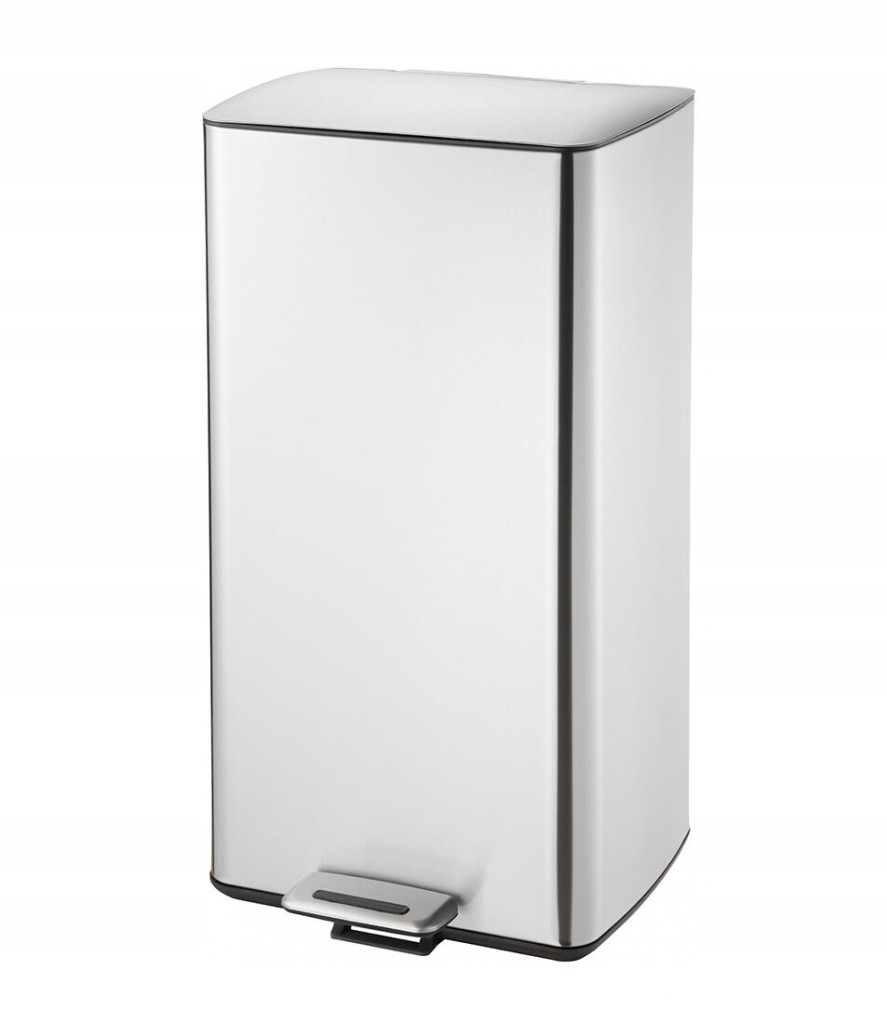 Levně Koš odpadkový nášlapný 30l hranatý nerez, s vložkou Ph