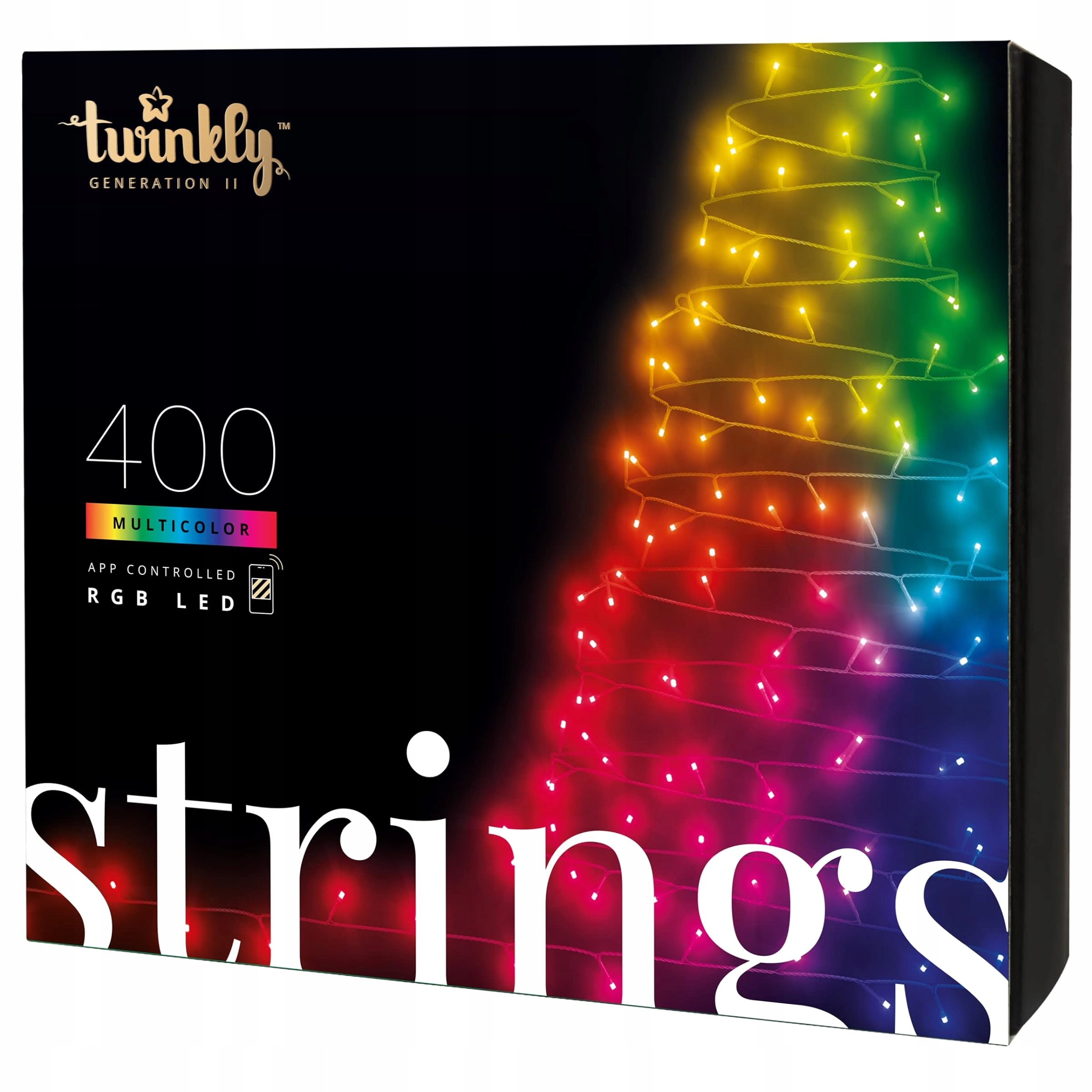 Twinkly Lampki Choinkowe Multicolor 400 Led Sterowane Telefonem IOS Android — miniatura 2