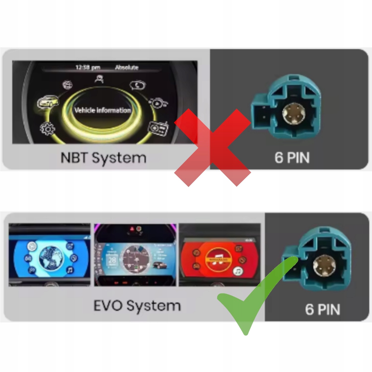 Moduł Carplay Android Auto do MINI F54 F55 F56 F57 F60 / z systemem EVO