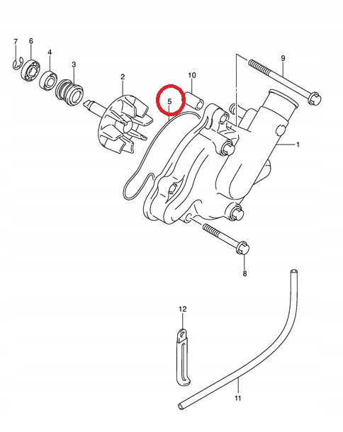 O-RING USZCZELKA POMPY WODY SUZUKI DL 1000 SV 1000 TL 1000 ORYGINAŁ Producent Suzuki OE
