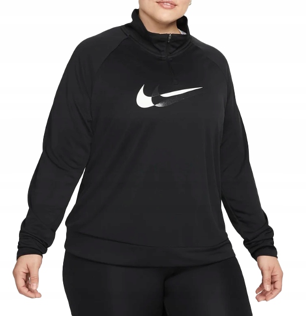 Bluza damska do biegania Nike Swoosh Dri-FIT DN1754-010 Rozmiar 1X