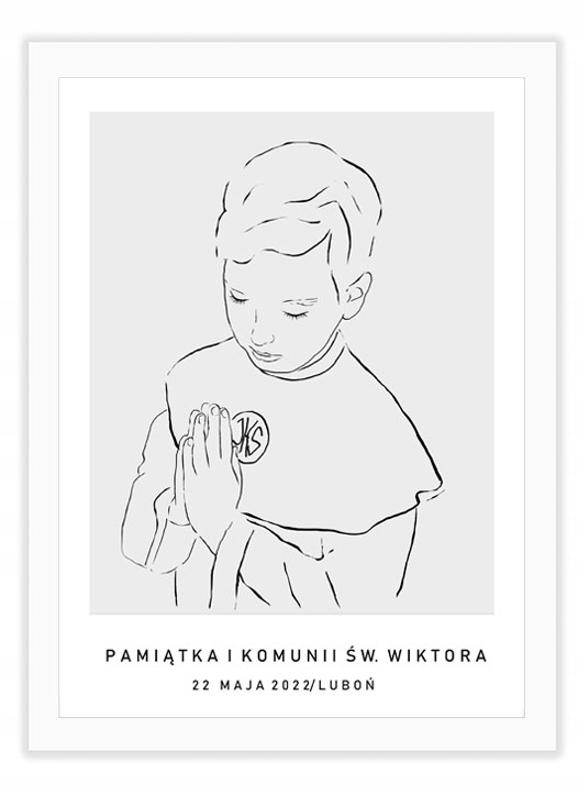 

Pierwsza komunia święta obraz plakat a4