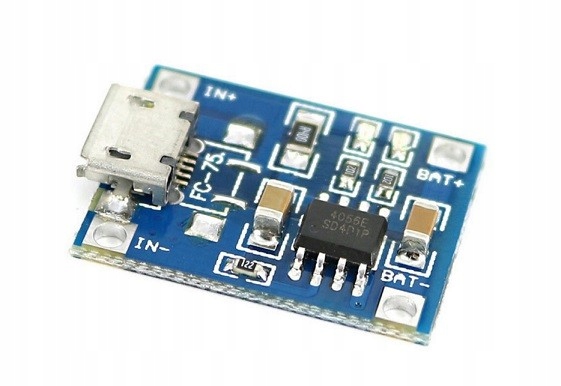 Ładowarka Micro Usb 1000mA na Li-pol 1S (3,7V) TP4056