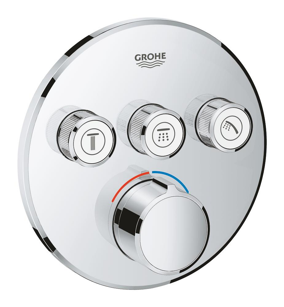 Bateria prysznicowa Grohe SmartControl do obsługi trzech wyjść wody