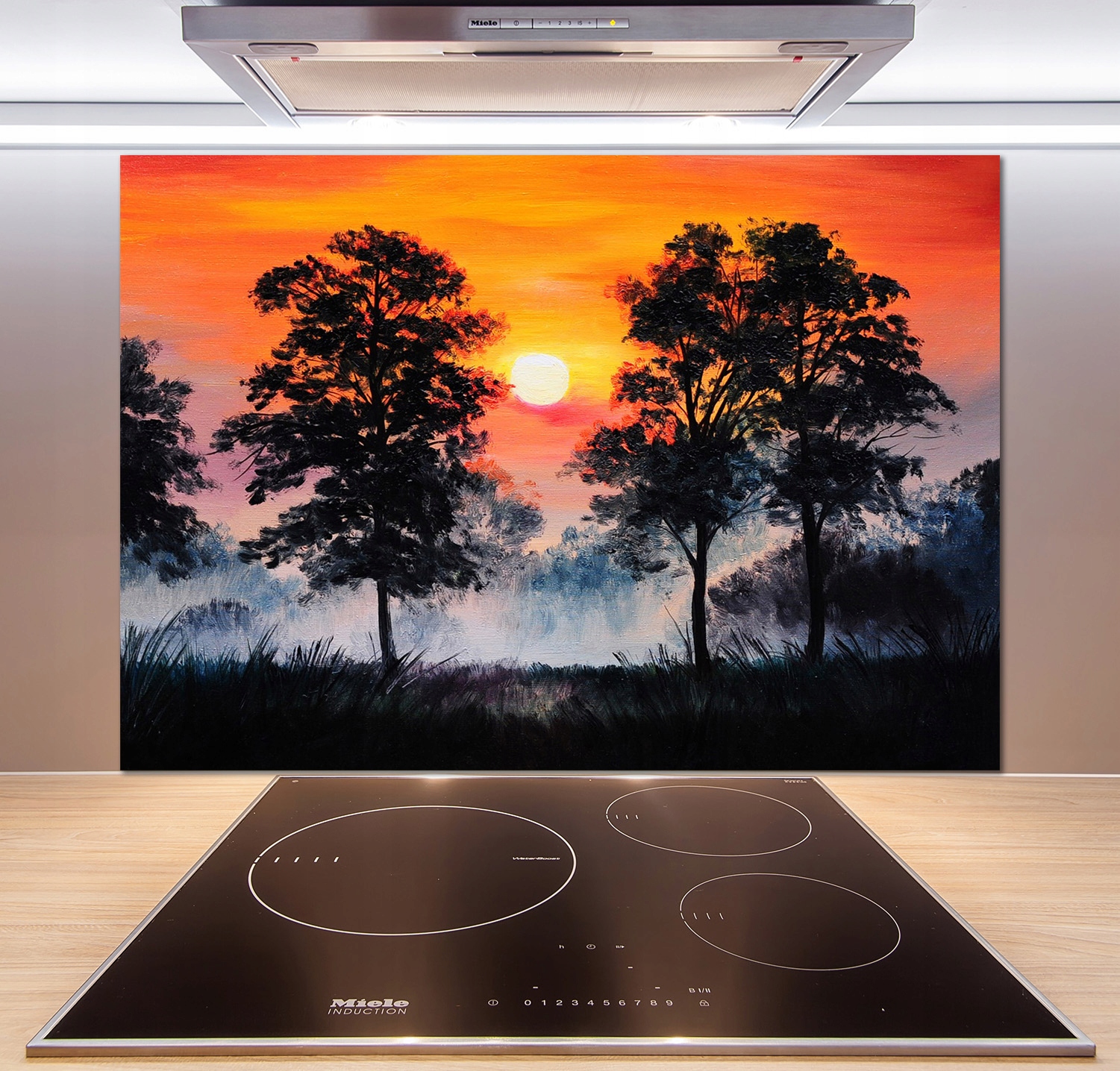 

Panel do kuchni Zachód słońca las 100x70 cm + Klej