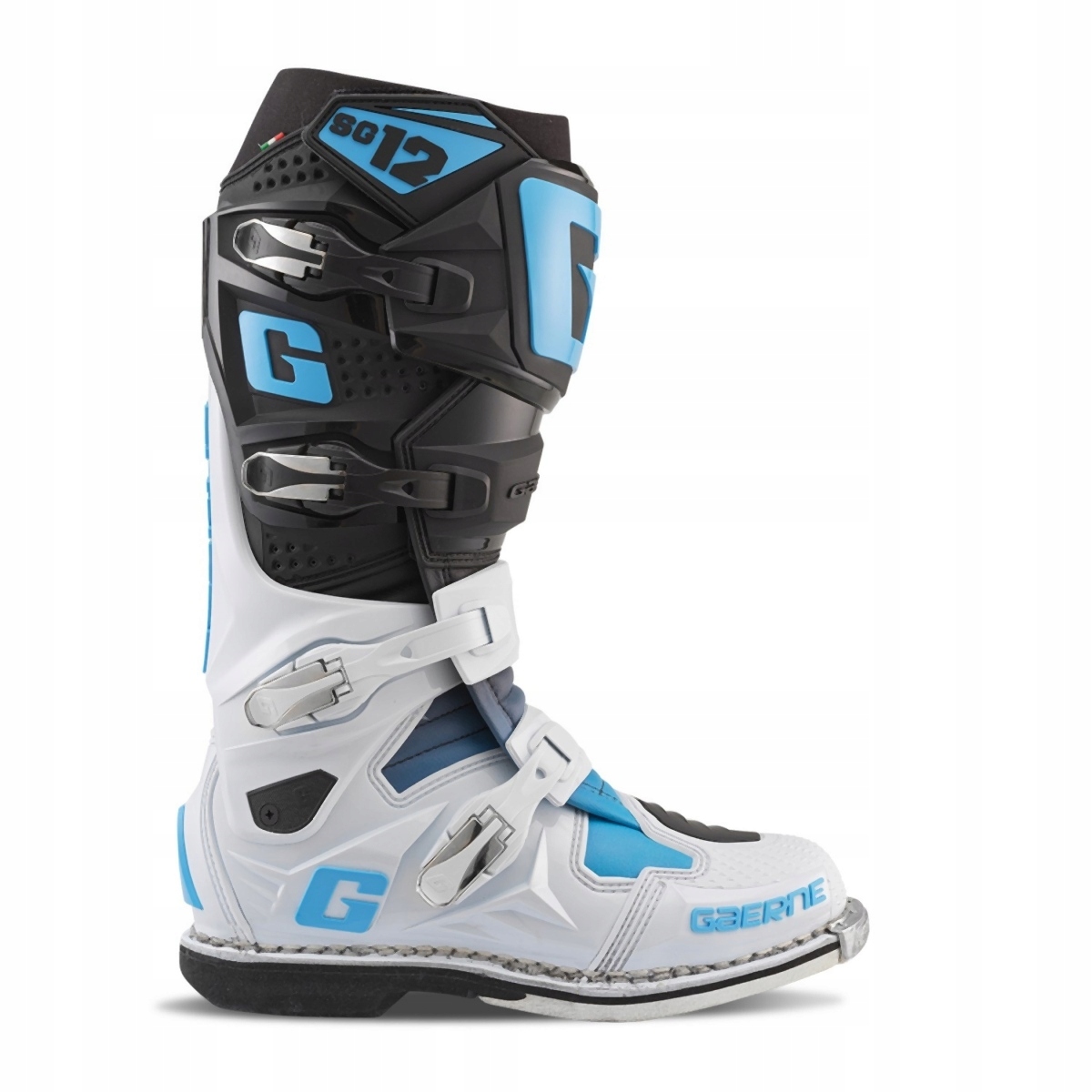 Gaerne Crossové/enduro Topánky Model SG-12 Limited Edition Black/white/carolina B