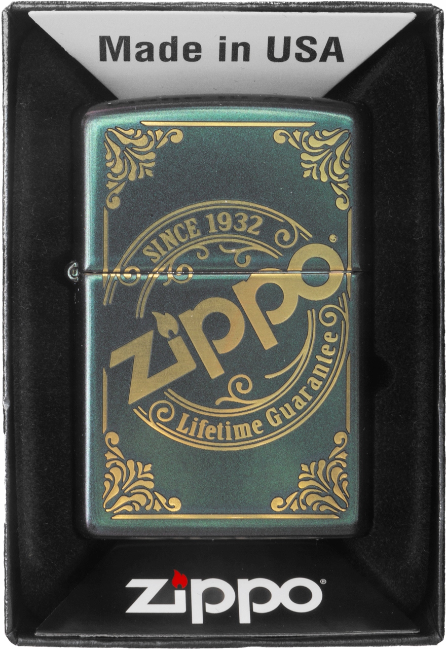 Zapalovač Zippo Iridescent Logo Laser Engraved 60005527 Větruodolný Ben