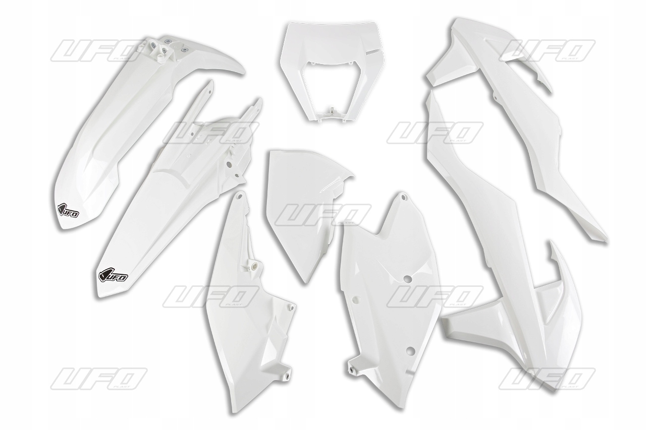 Ufo Sada Plastov Ktm Exc/exc-f Tpi '17-'19 S Krytom Lampy, Farba Biela