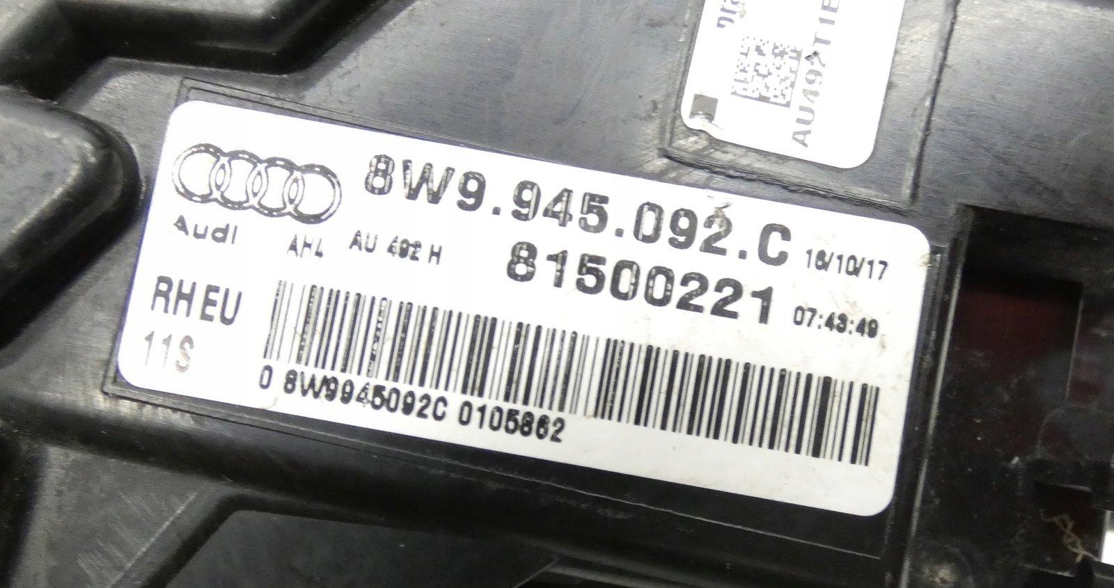 AUDI A4 B9 KOMBI 8W9945092C 2015-2019 light rear part rear right LED