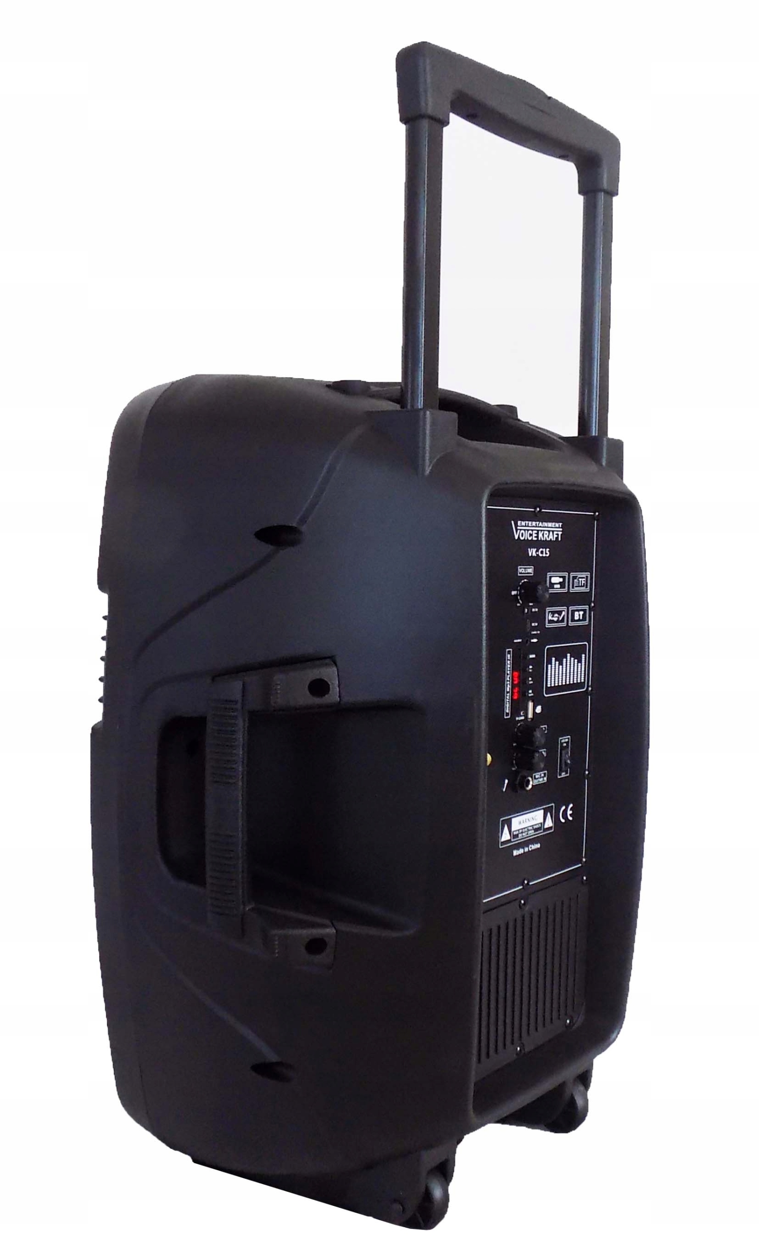 PRZENOŚNA KOLUMNA ESTRADOWA AKUMULATOR BLUETOOTH USB SD RADIO + MIKROFONY Model 15C-BT