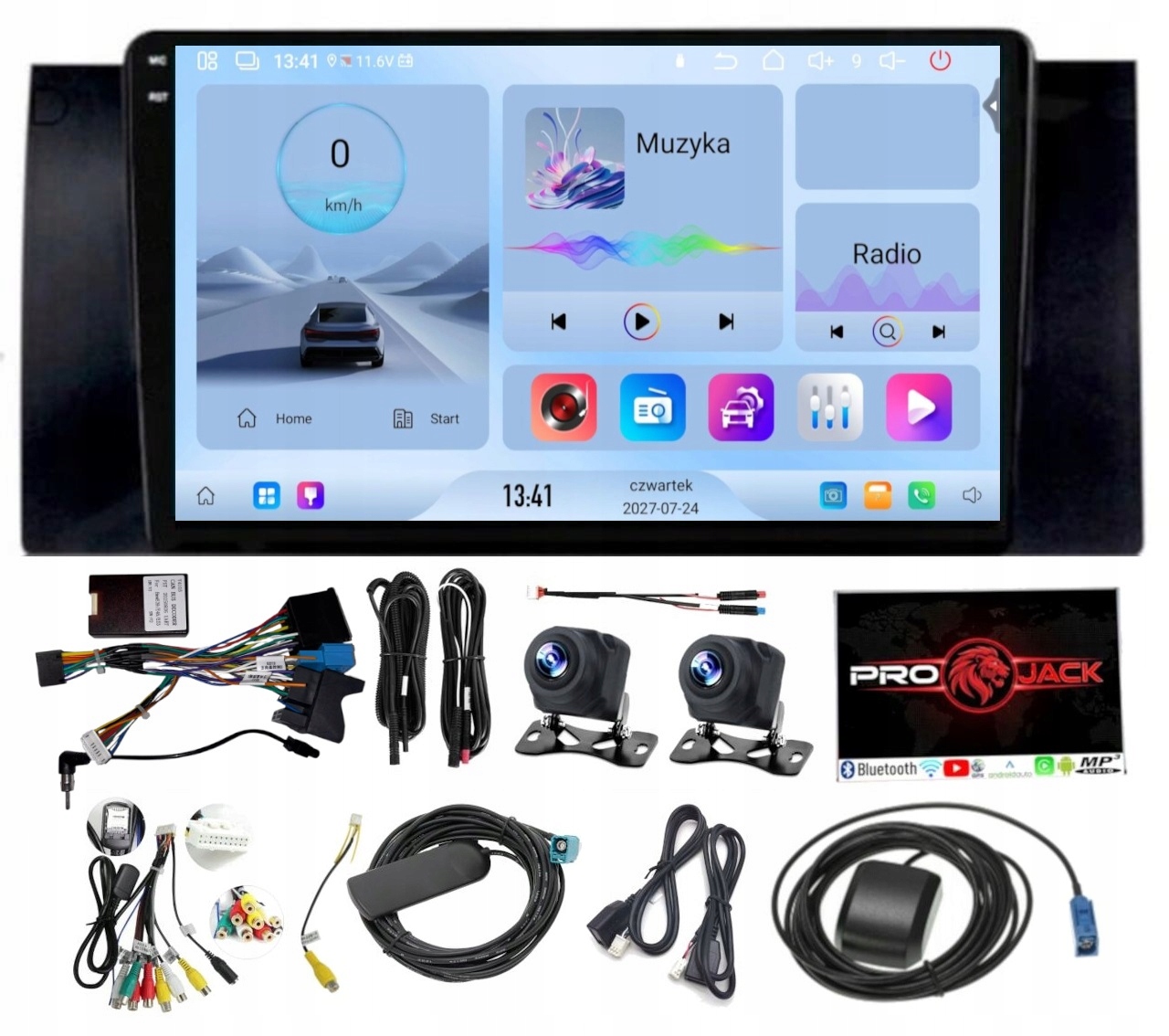 Rádio Navigácia Gps Android Carplay Bt Bmw X5 E53 2000-2006 4GB 64GB Sim
