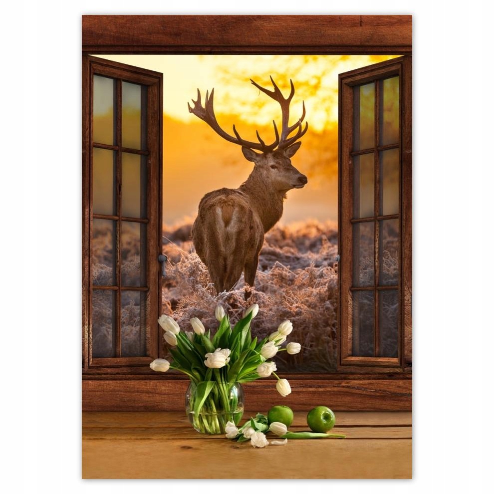 

Naklejki 50x70 Dostojny jeleń na łące