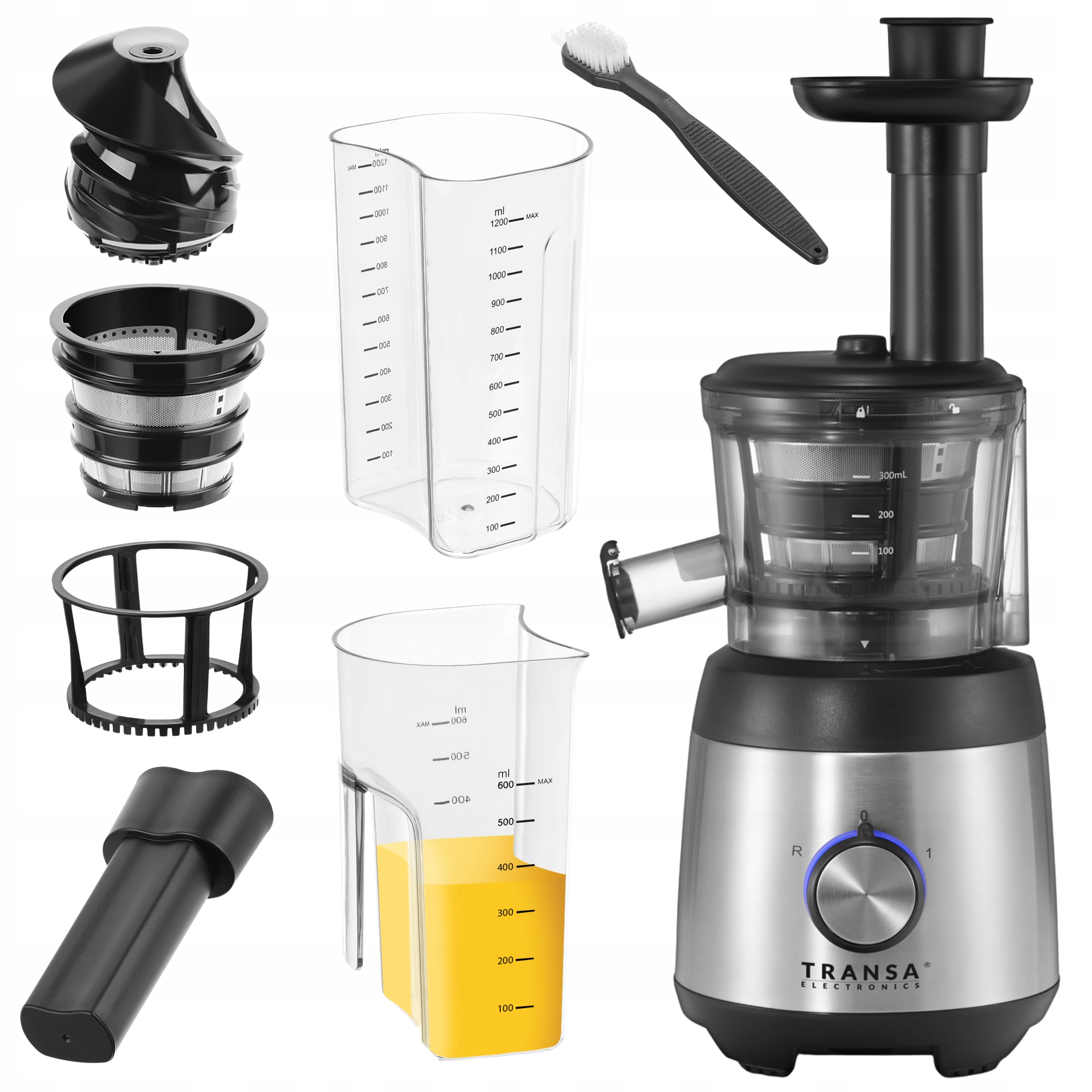 Volnootáčkový Odšťavňovač Ovoce Zeleniny JuiceWell Velký Výkon 400 W