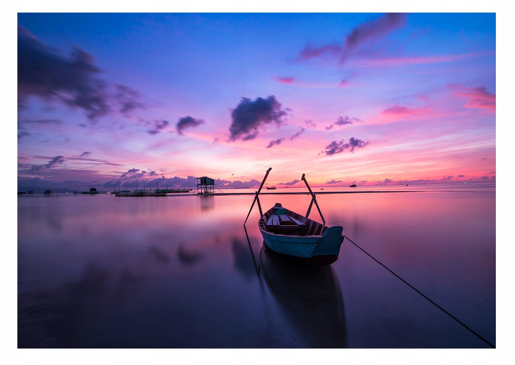 Fototapeta Lodka More Voda Západ slnka 312x219