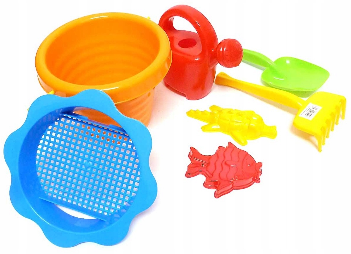 DUŻY ZESTAW DO PIASKU PIASKOWNICY ZABAWKI FOREMKI WIADERKO Kod producenta komplet karbowany