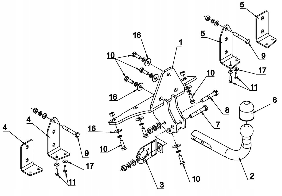 Hak holowniczy SAAB 9-5 1997-2011 13pin Producent Auto-hak