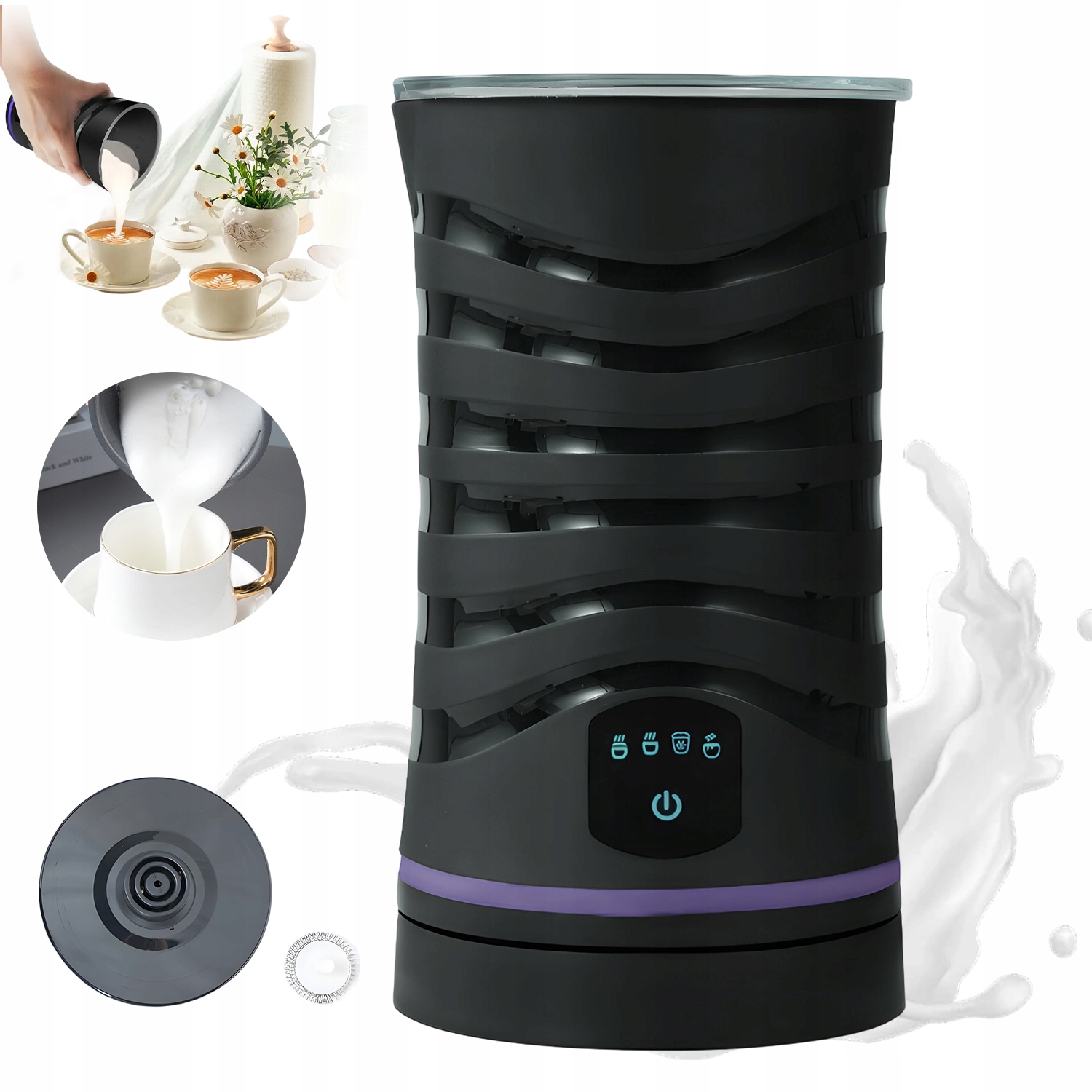 Napěňovač mléka 4v1 600 ml Tichý provoz 400 W Pro Latte a horkou čokoládu