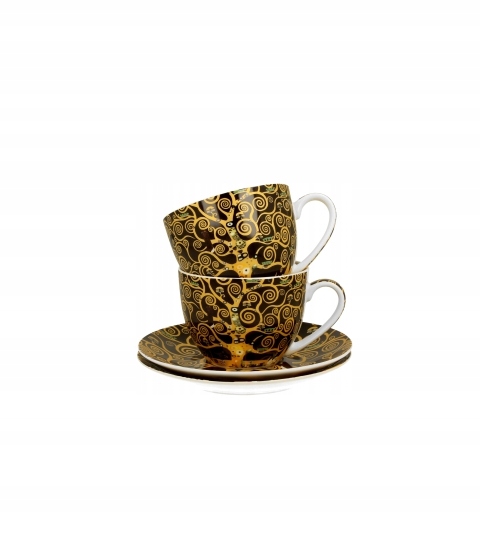 Zestaw filiżanek komplet 2 szt TREE OF LIFE inspired by Gustav Klimt Kolor wielokolorowy