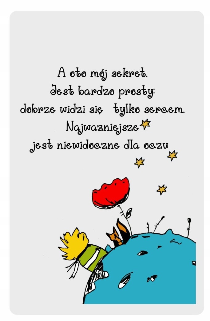 

Magnes na lodówkę Mały Książe cytaty