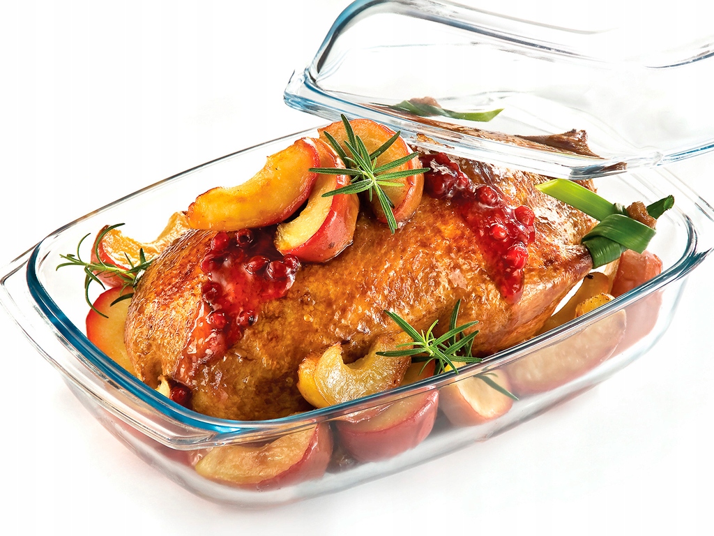 NACZYNIE ŻAROODPORNE 5,8L Z POKRYWĄ SZKLANE Stan opakowania oryginalne