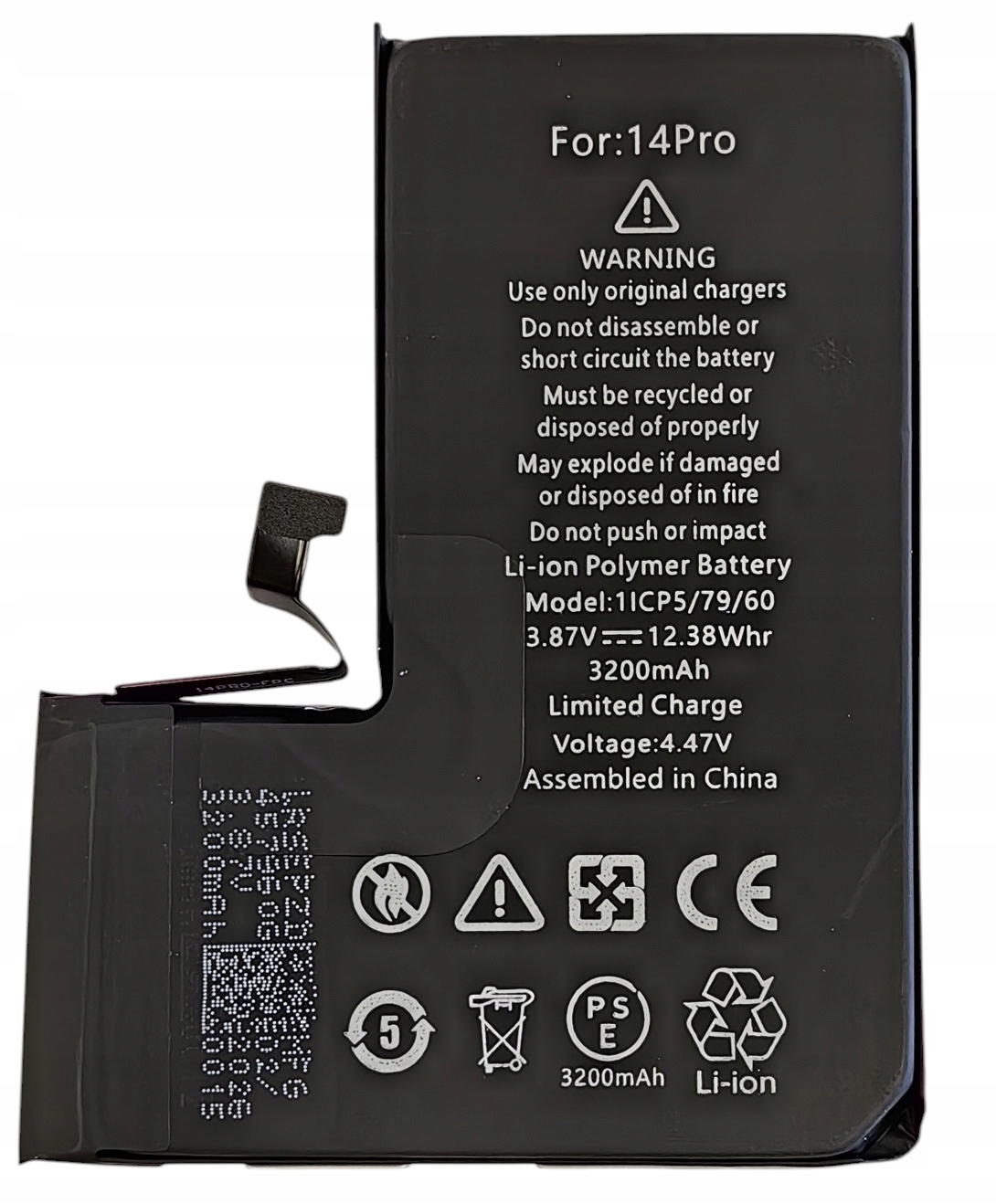 Bateria programowalna do iPhone 14 Pro 3200 mAh Bez Komunikatu + klej OEM