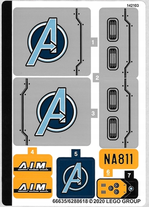 4You LEGO SUP HEROES 76143 ZAT.CIĘŻARÓWKI NAKLEJKA