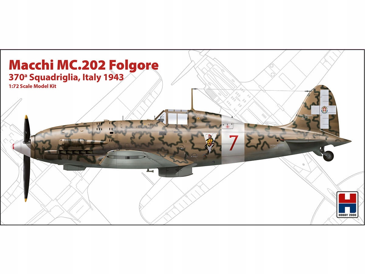 Hobby 2000 72008 1/72 Macchi MC.202 Itálie 1943