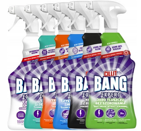 Cillit Bang Spray Zestaw Mix Wielofunkcyjny 750ml x 6szt
