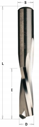 Cmt 192.050.11 Fréza špičatá D=5 I=17 L=50 S=5 Z=2 obr. výk. tříska dolů