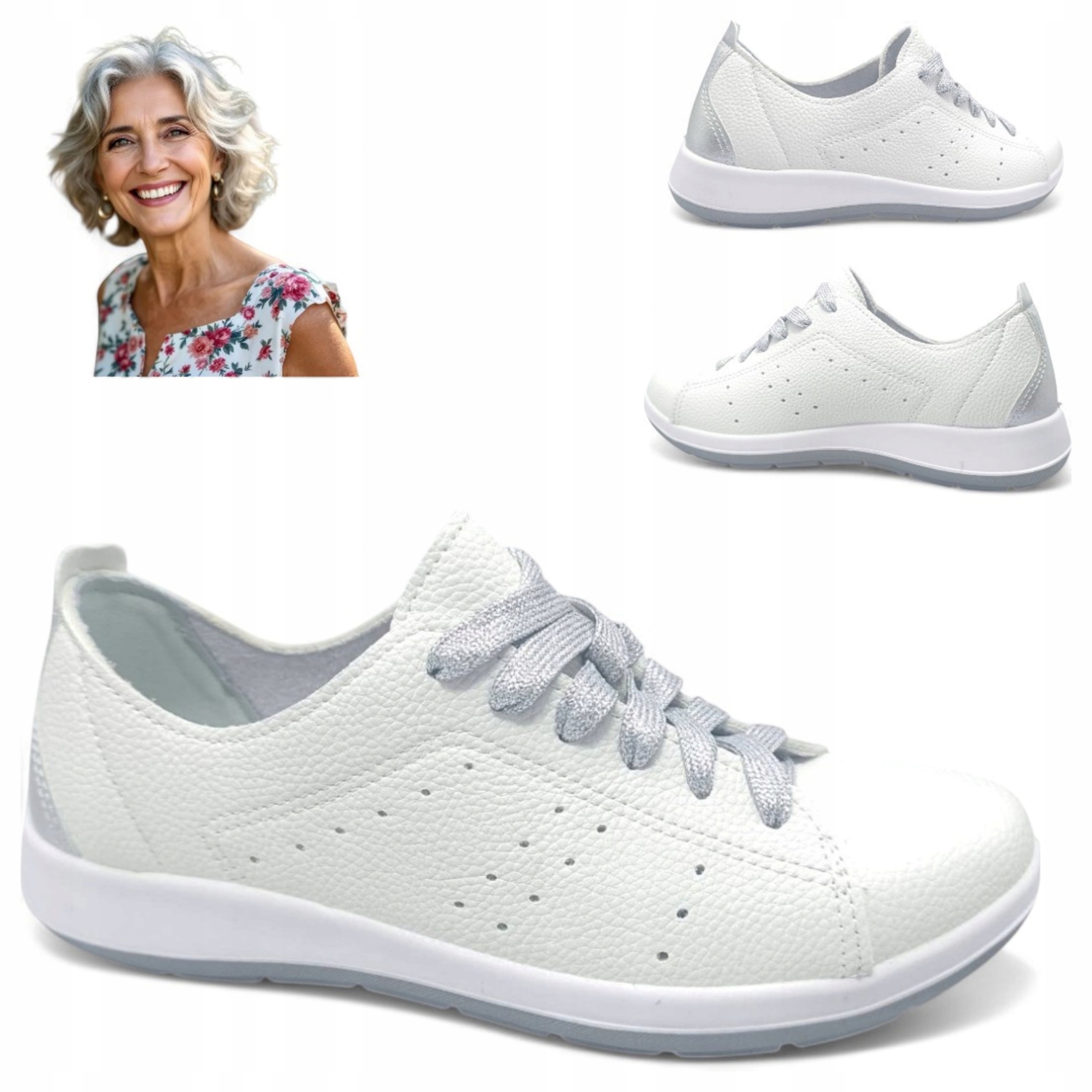 Dr Orto 39 Jarní dámské sportovní polobotky Zdravotní boty lehké bílé