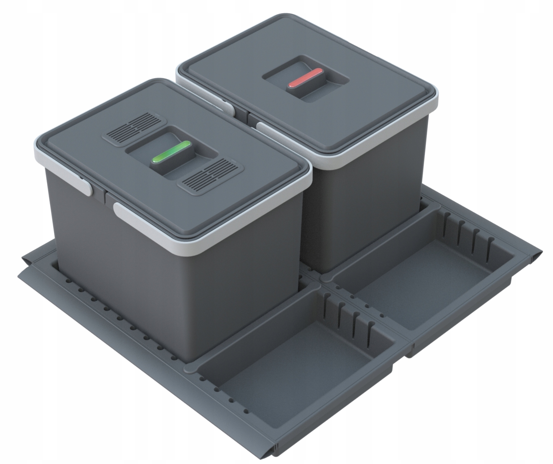 Levně Odpadkový koš do zásuvky 60 Elletipi třídič na tříděný odpad 24L 2x12L