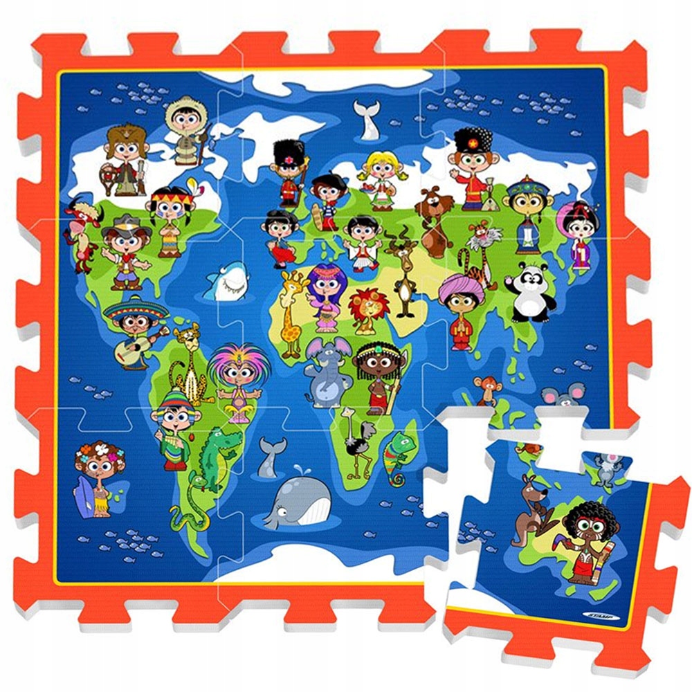 

Piankowe puzzle Mata Dzieci Świata Mapa ZA3149