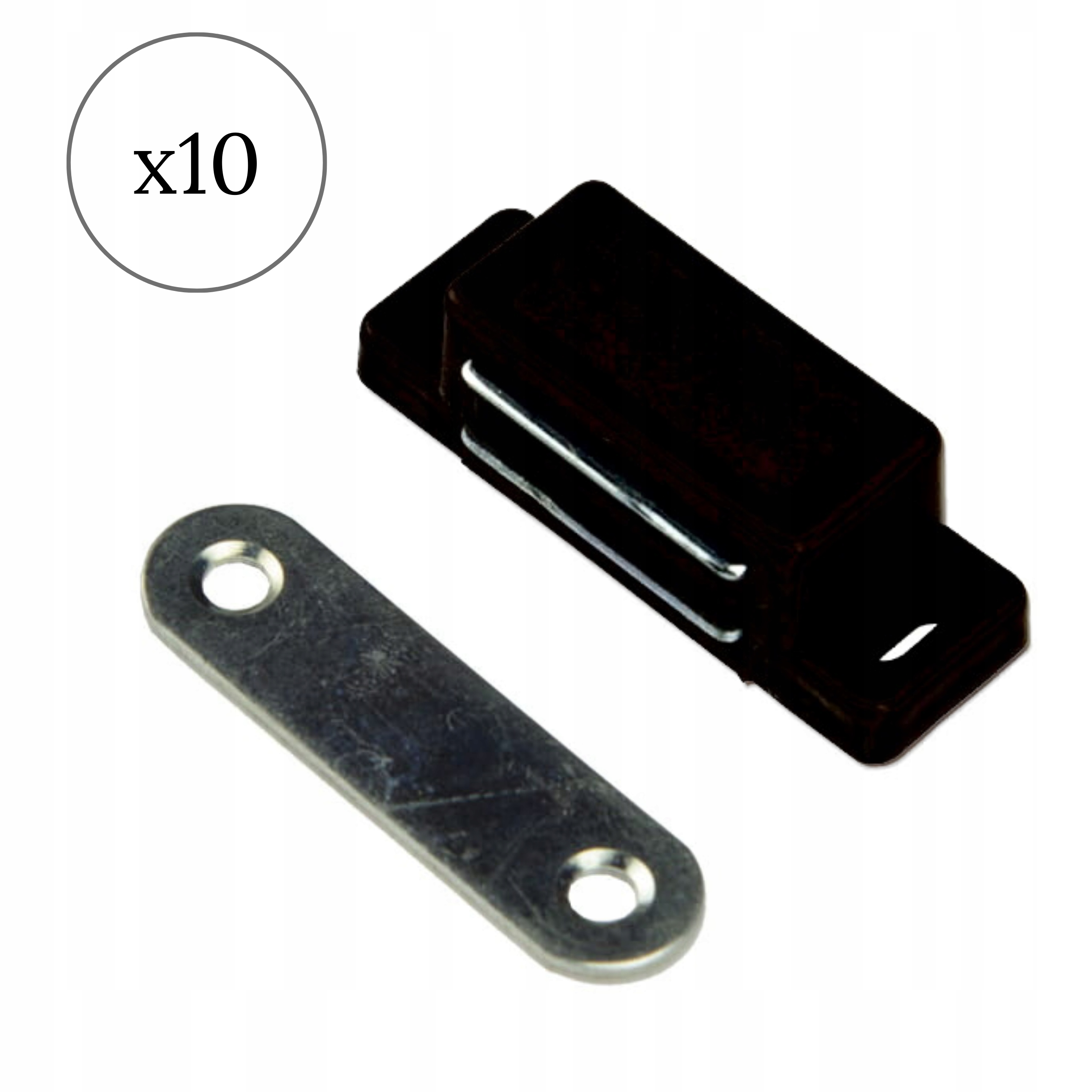 MAGNES MEBLOWY ZAMEK MAGNETYCZNY CZARNY 10 SZTUK