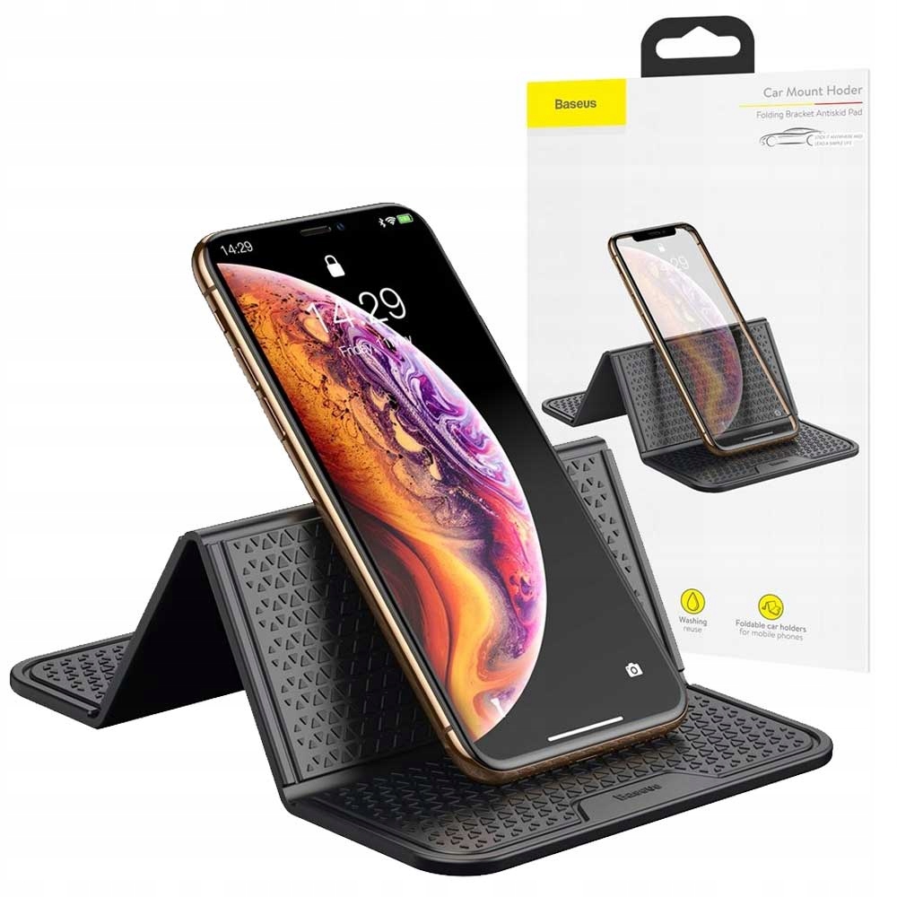 BASEUS UCHWYT NA TELEFON STOJAK MATA ANTYPOŚLIZGOWA SKŁADANA PODSTAWKA