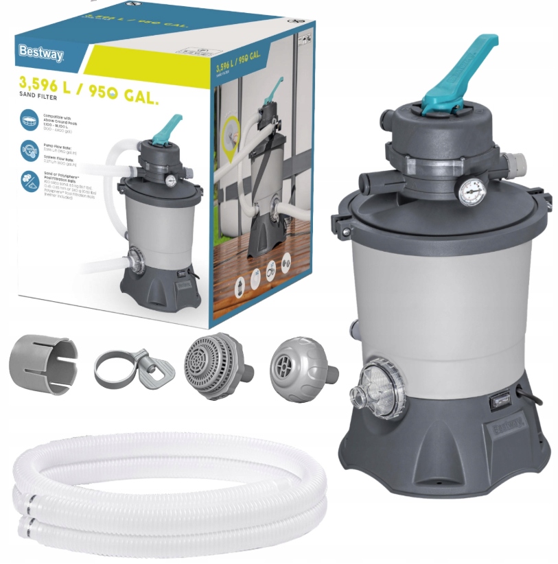 Výkonná písková pumpa Bestway 58515 3596 l/h Komplet