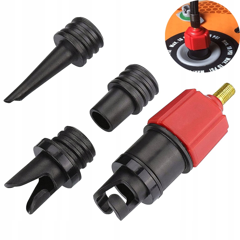 

4×GŁOWICA Konwersyjna+ 1× Adapter Zaworu Powietrza