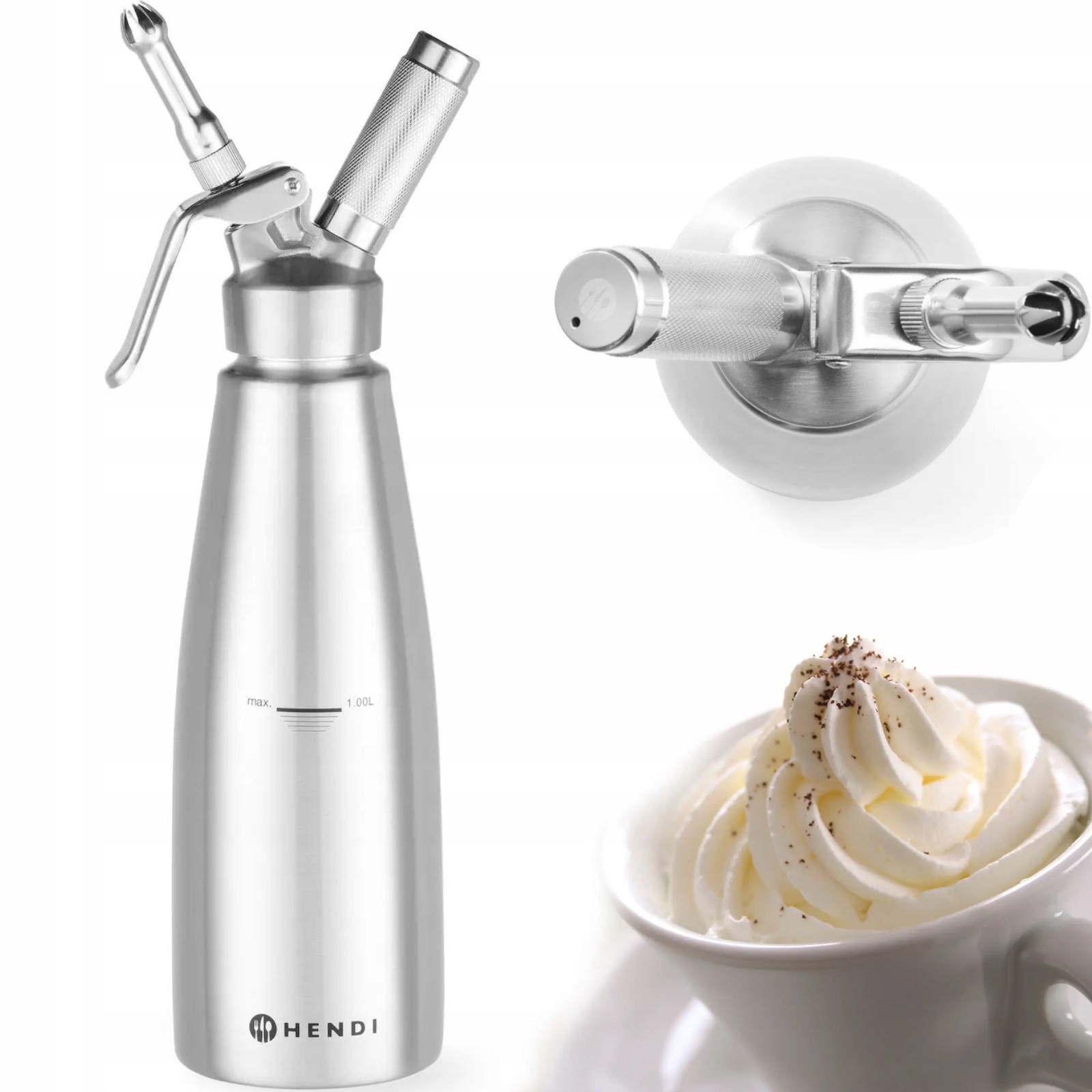 Sifon Na Šlehačku A Omáčky 1 L, Profesionální Ocelový Gastro Hendi