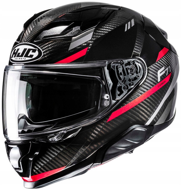 Hjc F71 Carbon Esira Black Red Integrálna Motocyklová Prilba M