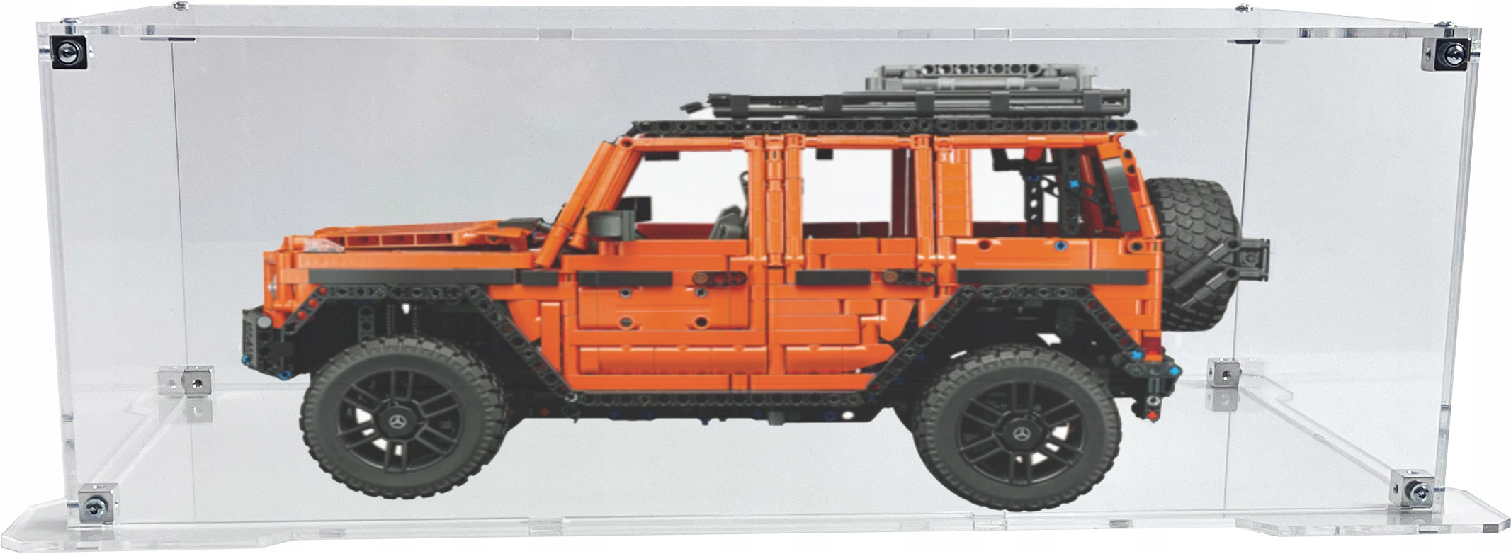 Vitrína s podstavcem Drewlandia pro stavebnici Lego 42177 Mercedes-Benz G 500